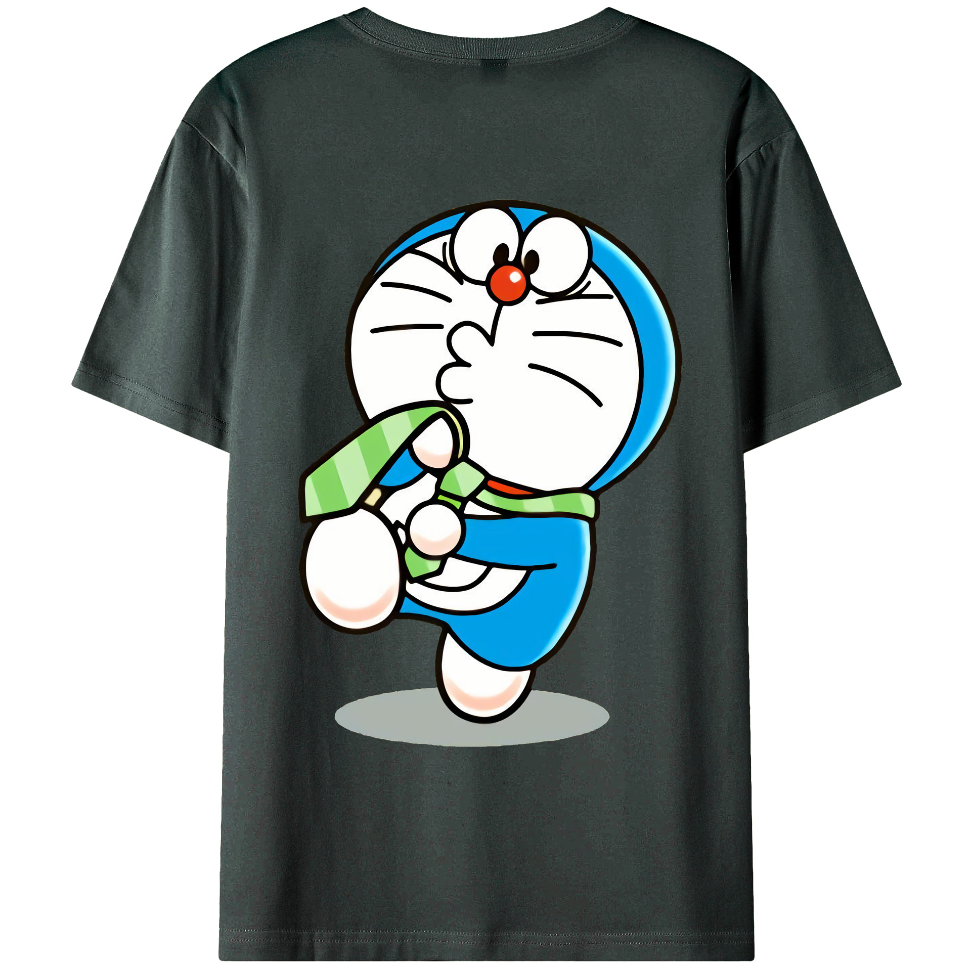 （画像用） ドラえもん Doraemon 綿100％ メンズ半袖Tシャツ（バックプリント） 通気性